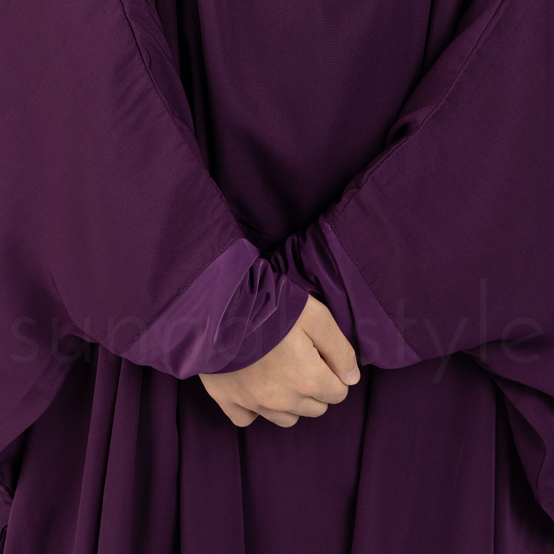 Sunnah Style Girls Plain Full Length Jilbab Grape